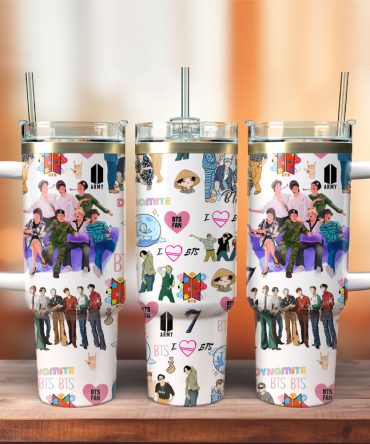 Bts Kpop Boy Band Music Custom Stanley Quencher 40Oz Stainless Steel Tumbler