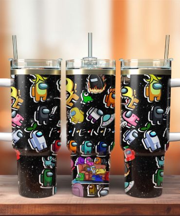 Among Us Trap Song Music Custom Stanley Quencher 40Oz Stainless Steel Tumbler