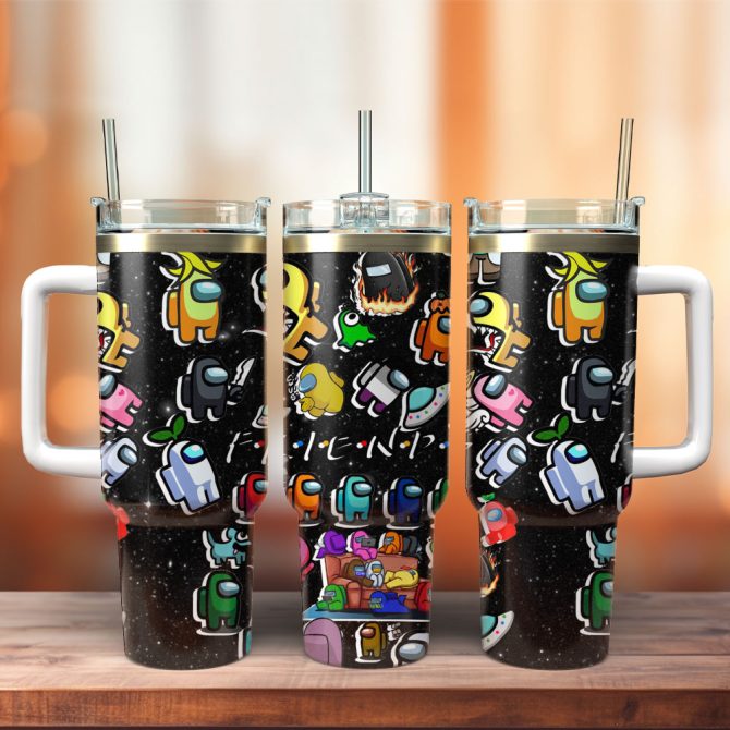 Among Us Trap Song Music Custom Stanley Quencher 40Oz Stainless Steel Tumbler