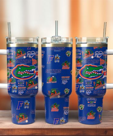 Florida Gators Baseball Ncaa Sport Custom Stanley Quencher 40Oz Stainless Steel Tumbler With Handle