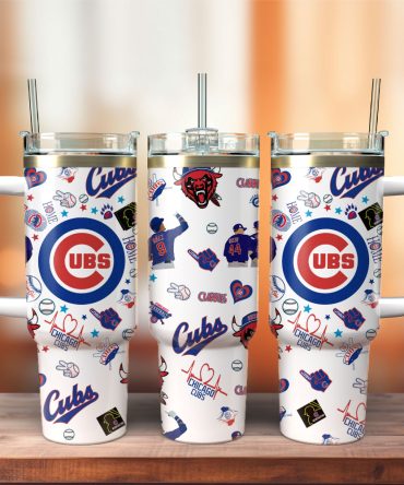 Chicago Cubs Baseball Mlb Sport Custom Stanley Quencher 40Oz Stainless Steel Tumbler With Handle