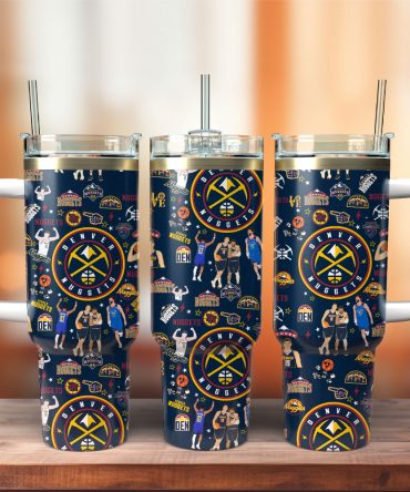 Denver Nuggets Basketball Nba Sport Custom Stanley Quencher 40Oz Stainless Steel Tumbler With Handle