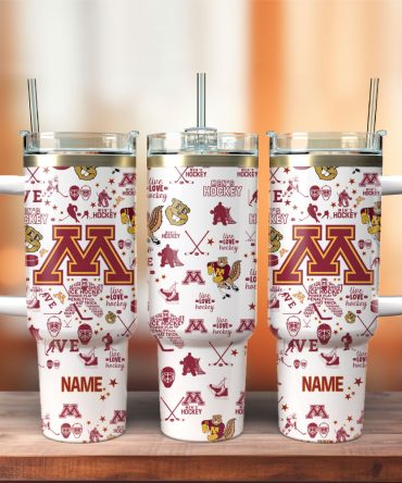 Michigan Wolverines Ice Hockey Ncaa Sport Custom Stanley Quencher 40Oz Stainless Steel Tumbler With Handle