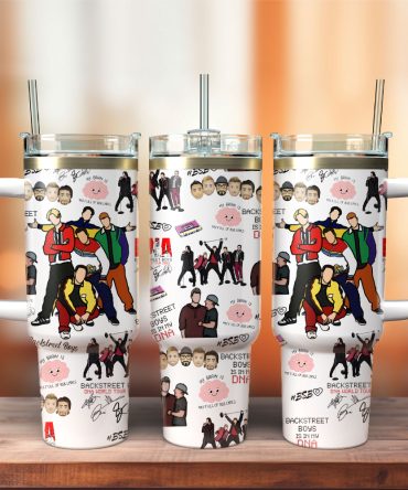 Backstreet Boys Music Custom Stanley Quencher 40Oz Stainless Steel Tumbler With Handle