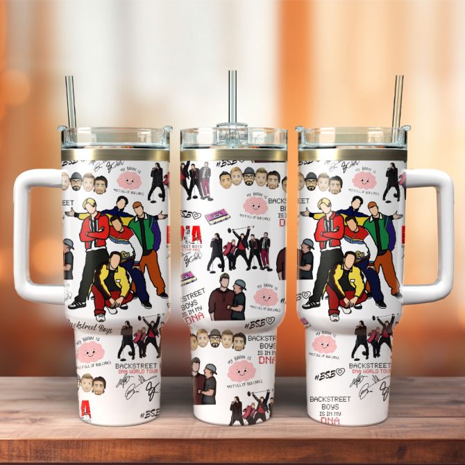 Backstreet Boys Music Custom Stanley Quencher 40Oz Stainless Steel Tumbler With Handle