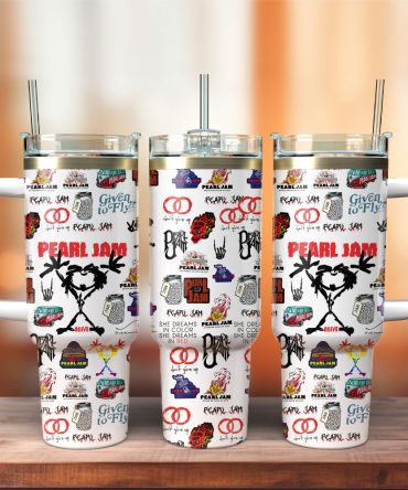 Pearl Jam Music Custom Stanley Quencher 40Oz Stainless Steel Tumbler With Handle