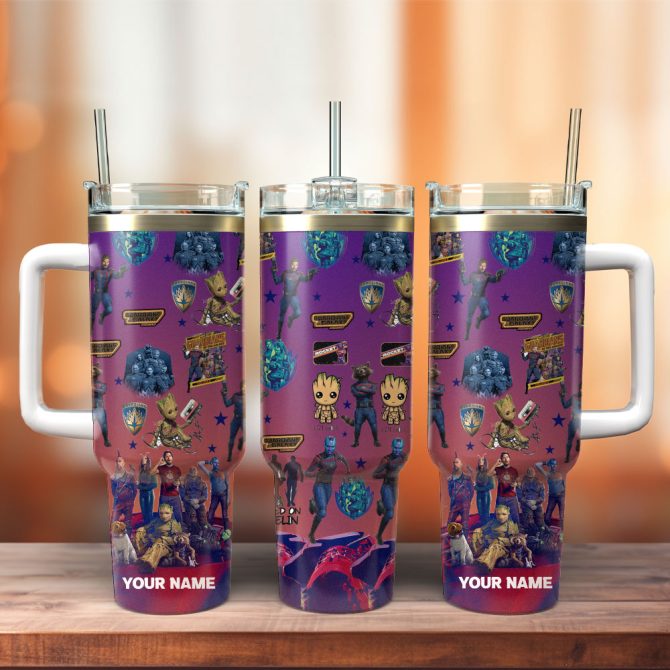 Guardians Of The Galaxy Movie Custom Stanley Quencher 40Oz Stainless Steel Tumbler With Handle