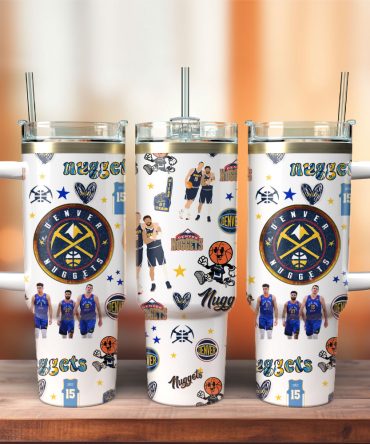 Denver Nuggets Basketball Nba Sport Custom Stanley Quencher 40Oz Stainless Steel Tumbler With Handle