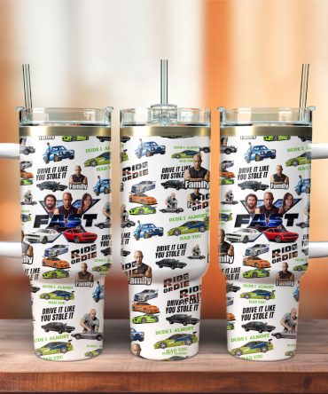 Fast And Furious Movie Custom Stanley Quencher 40Oz Stainless Steel Tumbler With Handle