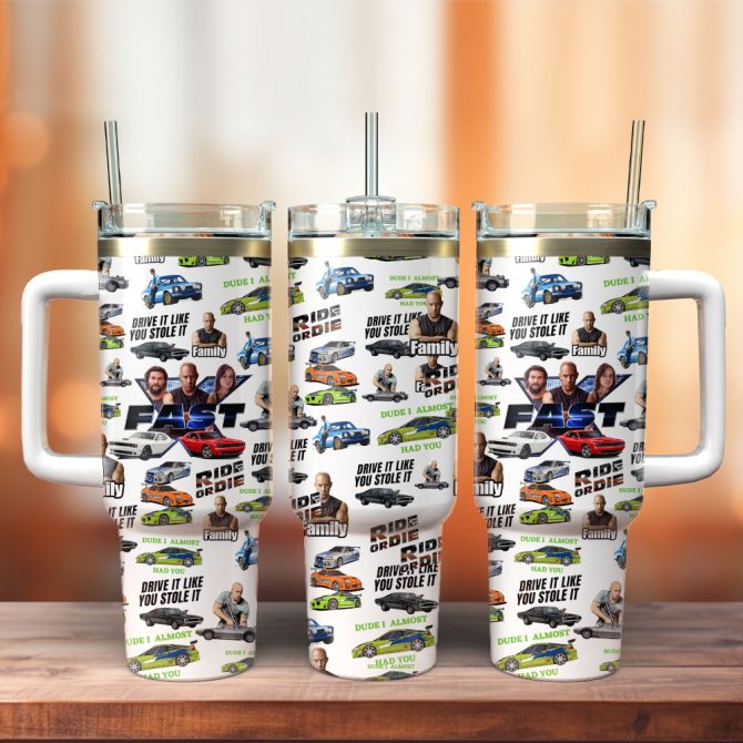 Fast And Furious Movie Custom Stanley Quencher 40Oz Stainless Steel Tumbler With Handle