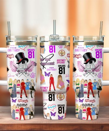 Britney Spears Music Custom Stanley Quencher 40Oz Stainless Steel Tumbler With Handle
