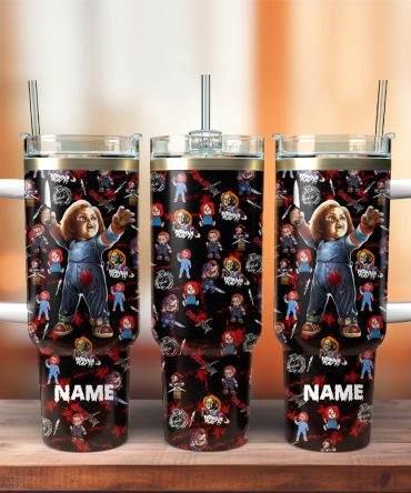 Chucky Tv Series Custom Stanley Quencher 40Oz Stainless Steel Tumbler With Handle