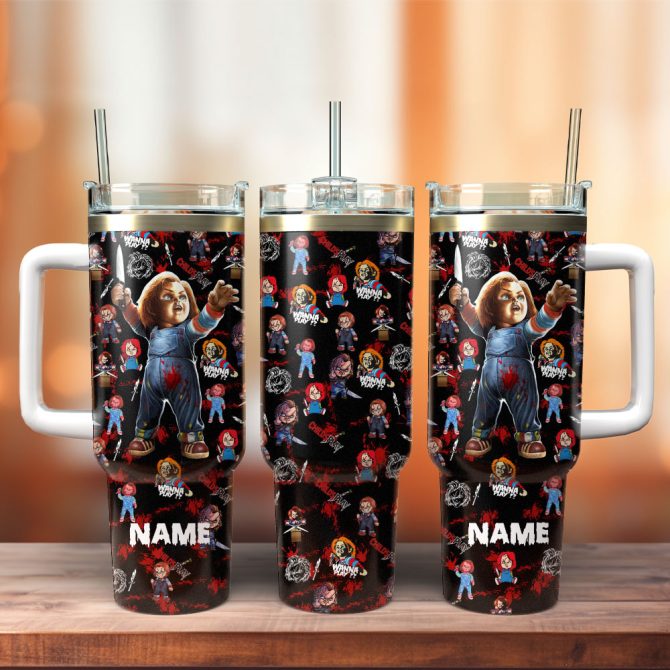 Chucky Tv Series Custom Stanley Quencher 40Oz Stainless Steel Tumbler With Handle
