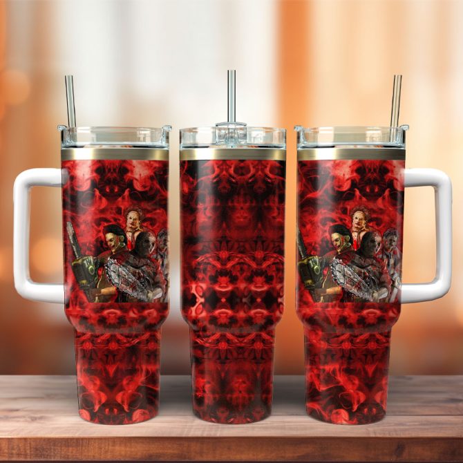 Horror Movie Characters Movie Custom Stanley Quencher 40Oz Stainless Steel Tumbler With Handle