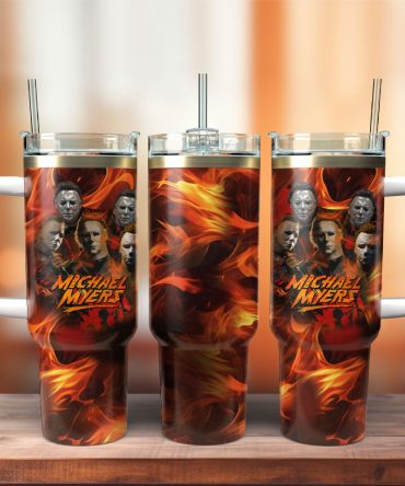 Michael Myers Movie Custom Stanley Quencher 40Oz Stainless Steel Tumbler With Handle