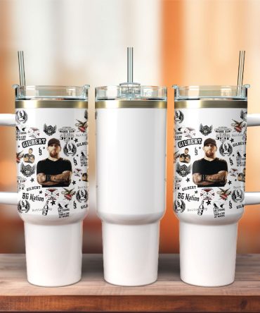 Brantley Gilbert Music Custom Stanley Quencher 40Oz Stainless Steel Tumbler With Handle