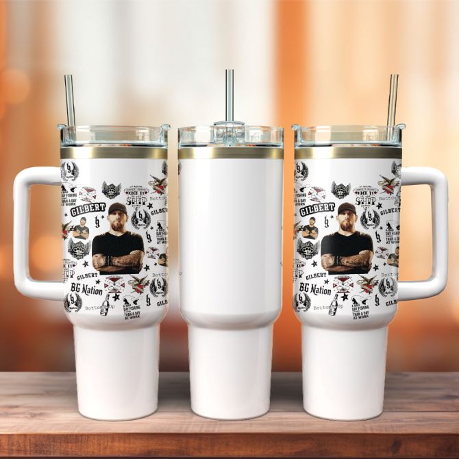 Brantley Gilbert Music Custom Stanley Quencher 40Oz Stainless Steel Tumbler With Handle
