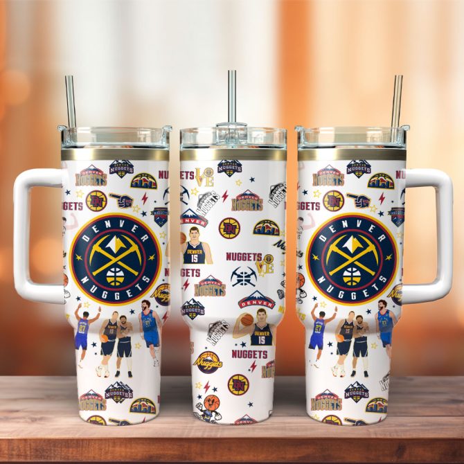 Denver Nuggets Basketball Nba Sport Custom Stanley Quencher 40Oz Stainless Steel Tumbler