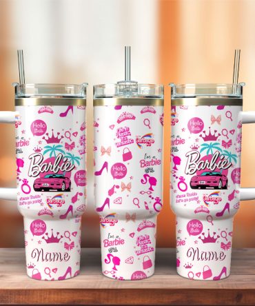 Barbie Movies Custom Stanley Quencher 40Oz Stainless Steel Tumbler