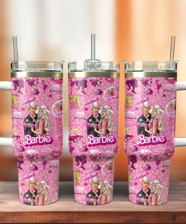 Barbie Movies Custom Stanley Quencher 40Oz Stainless Steel Tumbler