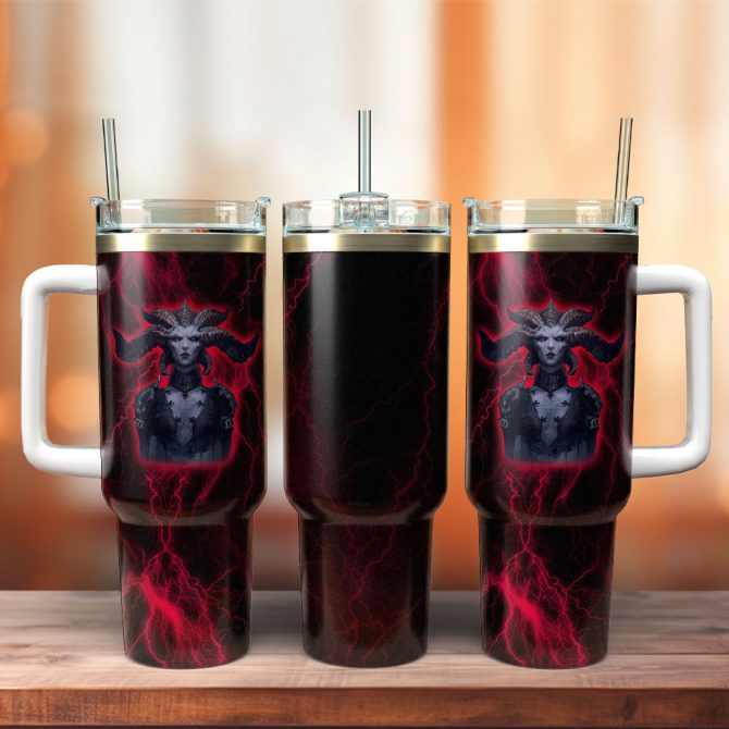 Diablo 4 Games Custom Stanley Quencher 40Oz Stainless Steel Tumbler