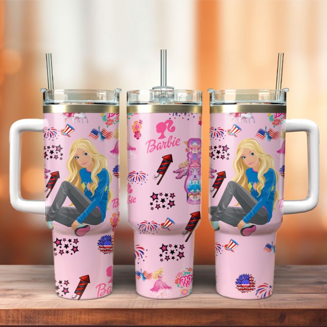 Barbie Movies Custom Stanley Quencher 40Oz Stainless Steel Tumbler
