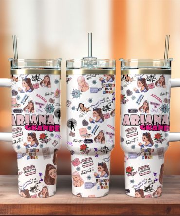 Ariana Grande Music Custom Stanley Quencher 40Oz Stainless Steel Tumbler