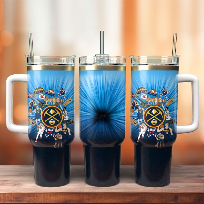 Denver Nuggets Basketball Nba Sport Custom Stanley Quencher 40Oz Stainless Steel Tumbler