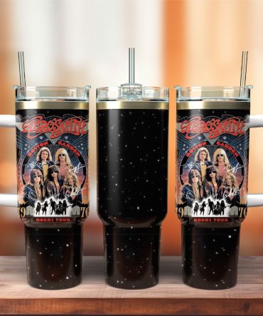 Aerosmith Music Custom Stanley Quencher 40Oz Stainless Steel Tumbler