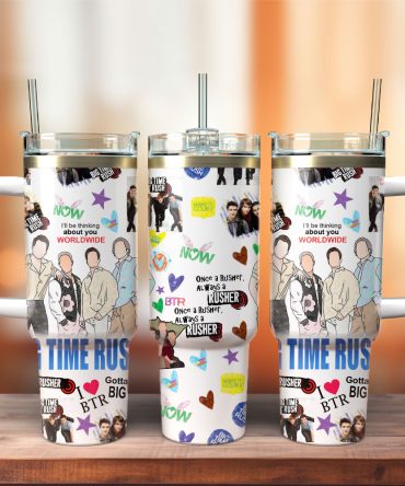 Big Time Rush Music Custom Stanley Quencher 40Oz Stainless Steel Tumbler