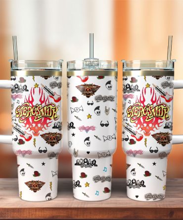 Aerosmith Music Custom Stanley Quencher 40Oz Stainless Steel Tumbler