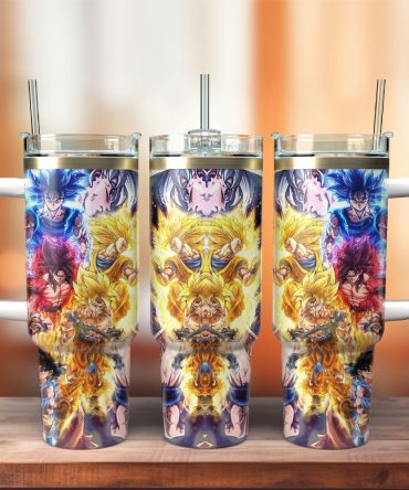 Dragon Ball Anime Custom Stanley Quencher 40Oz Stainless Steel Tumbler With Handle