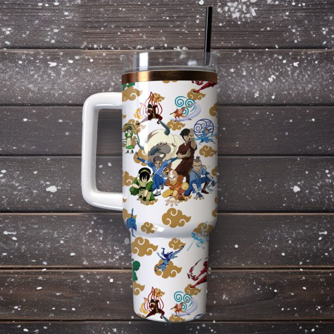Avatar The Last Airbender Tv Series Custom Stanley Quencher 40Oz Stainless Steel Tumbler With Handle - Image 4