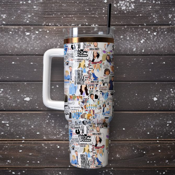 Grey’S Anatomy Tv Series Custom Stanley Quencher 40Oz Stainless Steel Tumbler With Handle - Image 4