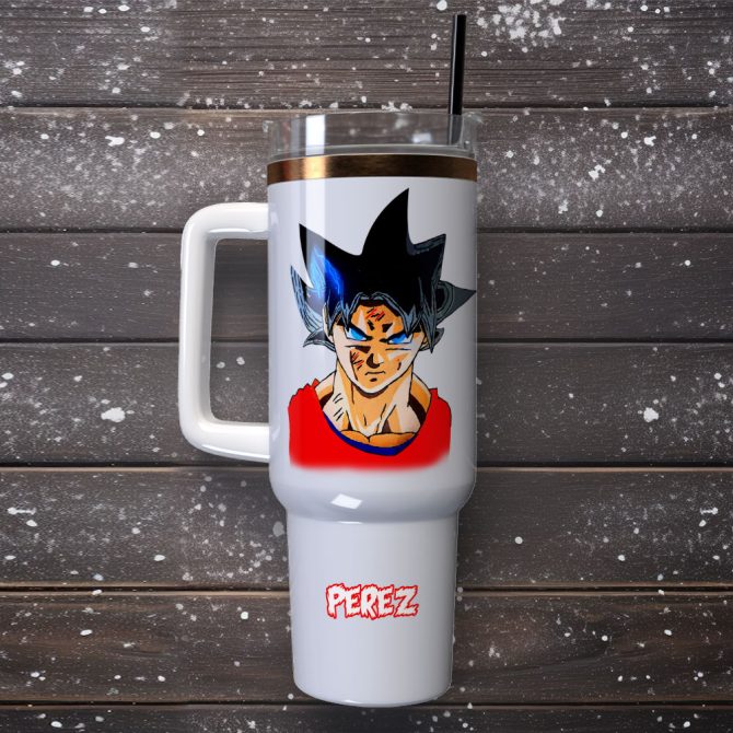 Dragon Ball Anime Manga Custom Stanley Quencher 40Oz Stainless Steel Tumbler With Handle - Image 4