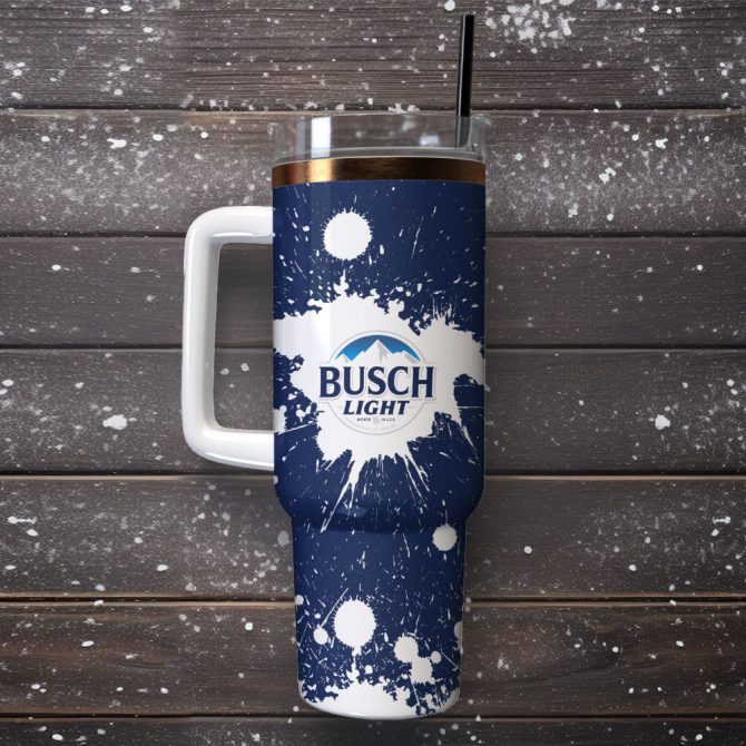 Busch Light Drinks Custom Stanley Quencher 40Oz Stainless Steel Tumbler - Image 4
