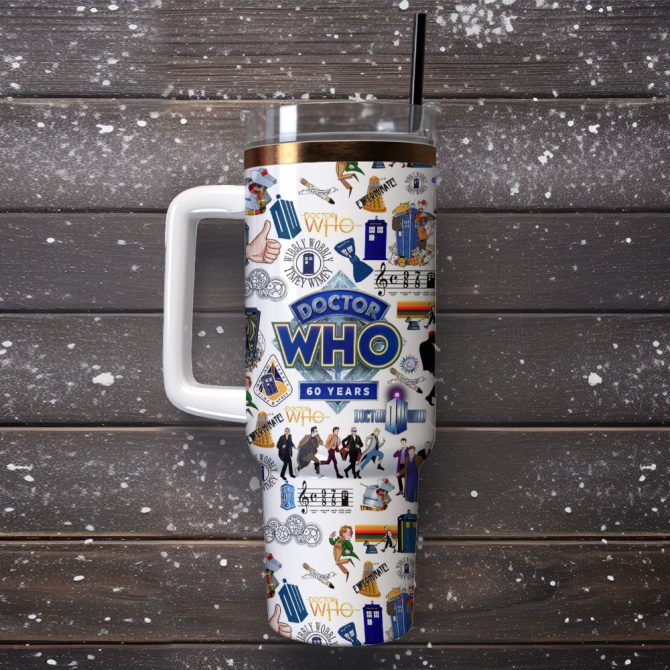 Doctor Who Tv Series Custom Stanley Quencher 40Oz Stainless Steel Tumbler - Image 4