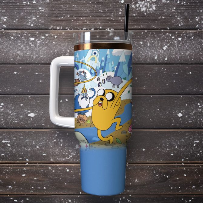 Adventure Time Tv Series Custom Stanley Quencher 40Oz Stainless Steel Tumbler - Image 4