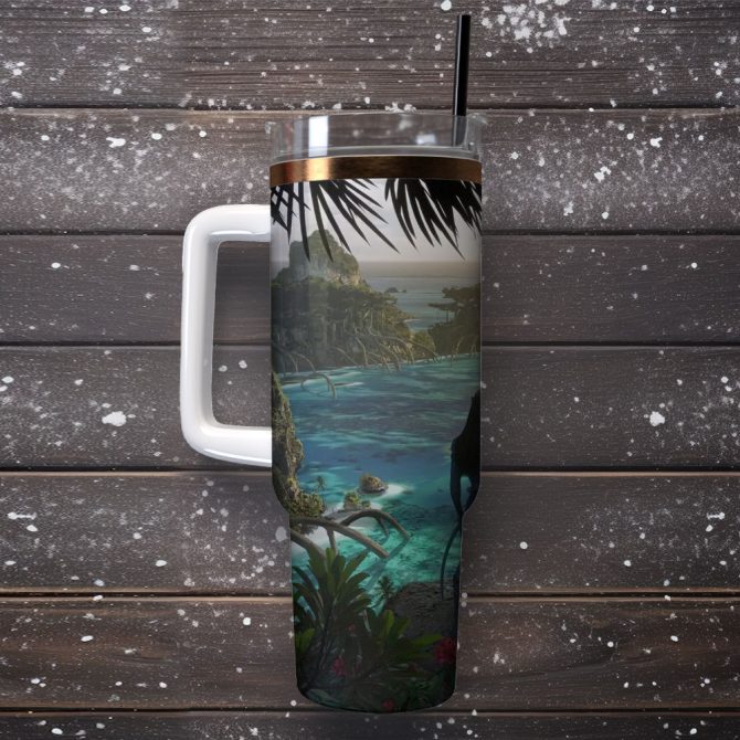 Avatar The Way Of Water Movie Custom Stanley Quencher 40Oz Stainless Steel Tumbler - Image 4