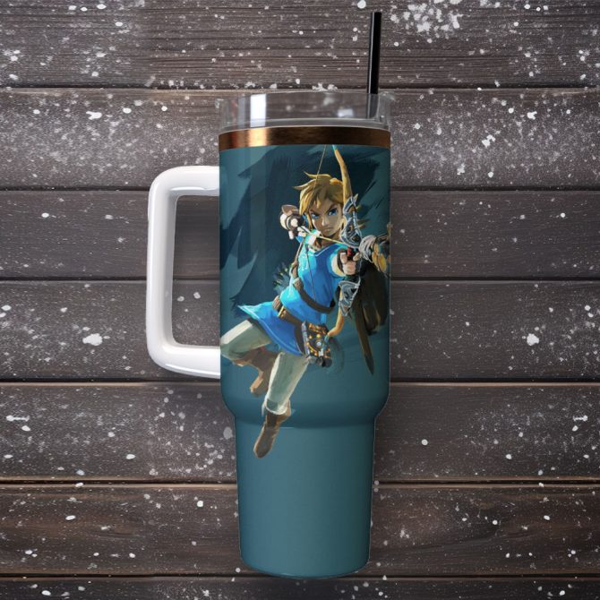 Gonzaga Bulldogs Ncaa Sport The Legend Of Zelda Games Custom Stanley Quencher 40Oz Stainless Steel Tumbler - Image 4