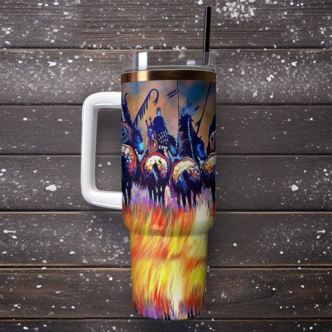 Horses Native American Custom Stanley Quencher 40Oz Stainless Steel Tumbler - Image 4