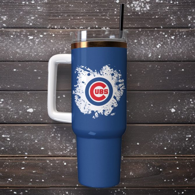 Chicago Cubs Mlb Sport Custom Stanley Quencher 40Oz Stainless Steel Tumbler - Image 4