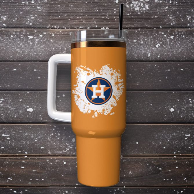 Houston Astros Baseball Mlb Sport Custom Stanley Quencher 40Oz Stainless Steel Tumbler - Image 4