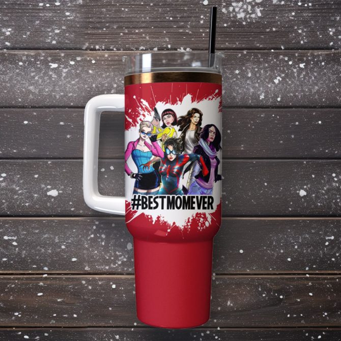 Female Superheroes Movie Custom Stanley Quencher 40Oz Stainless Steel Tumbler - Image 4