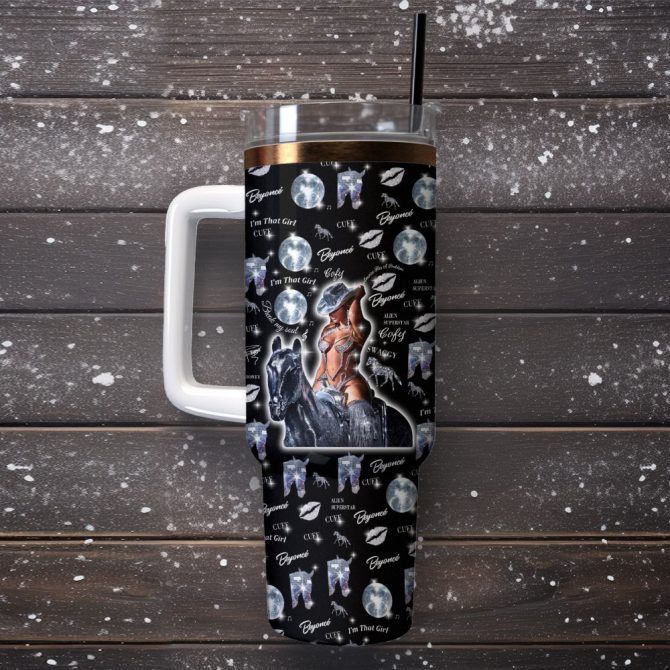 Beyoncé Music Custom Stanley Quencher 40Oz Stainless Steel Tumbler - Image 4
