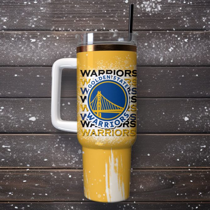 Golden State Warriors Nba Sport Custom Stanley Quencher 40Oz Stainless Steel Tumbler - Image 4