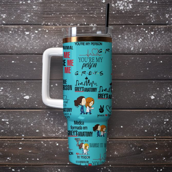 Grey’S Anatomy Tv Series Custom Stanley Quencher 40Oz Stainless Steel Tumbler - Image 4