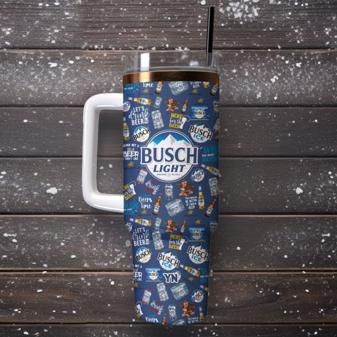 Busch Light Beer Custom Stanley Quencher 40Oz Stainless Steel Tumbler - Image 4
