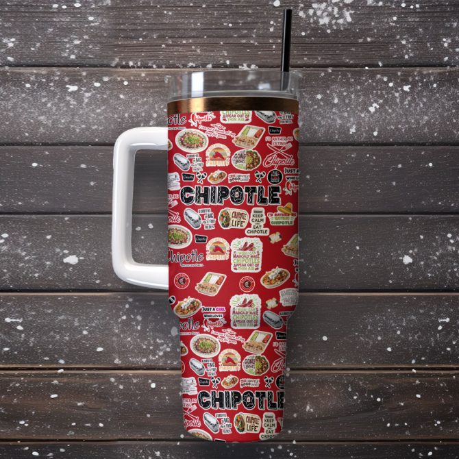 Chipotle Custom Stanley Quencher 40Oz Stainless Steel Tumbler - Image 4