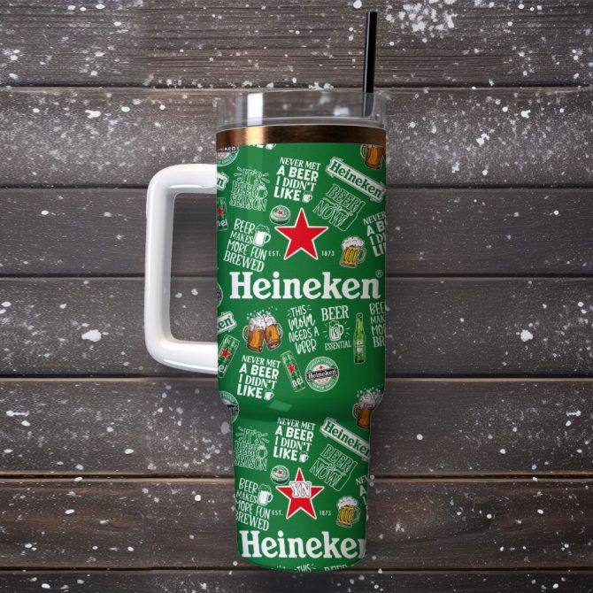 Heineken Beer Custom Stanley Quencher 40Oz Stainless Steel Tumbler - Image 2